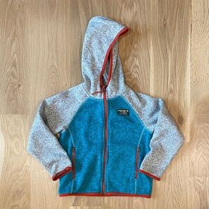L.L. Bean Teal and Gray Kids Hoodie
